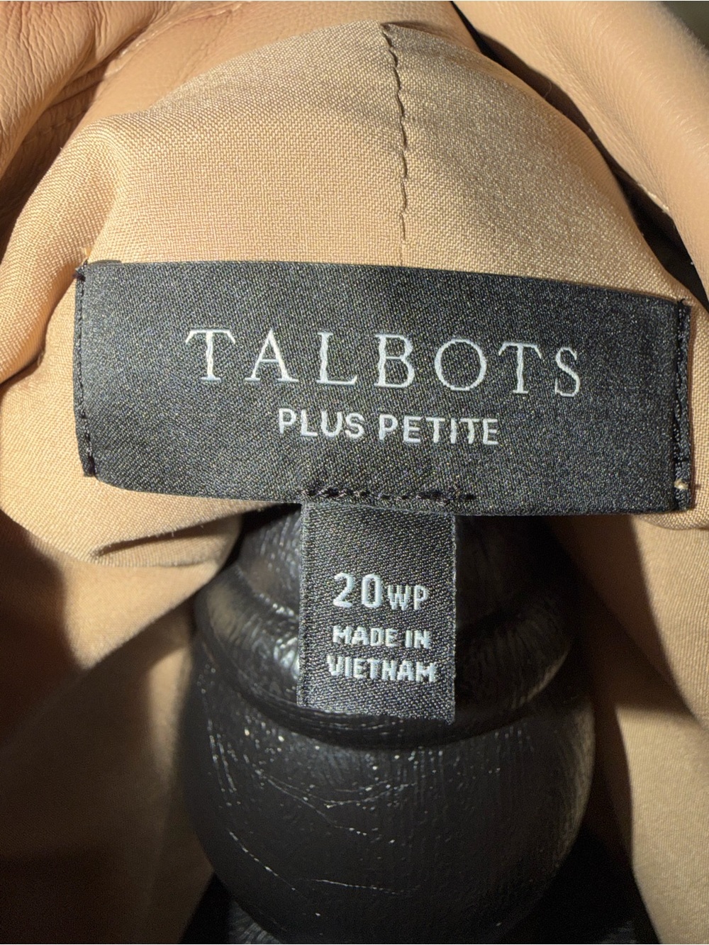 Talbots Tan Faux Leather Moto Jacket - Picture 2 of 2